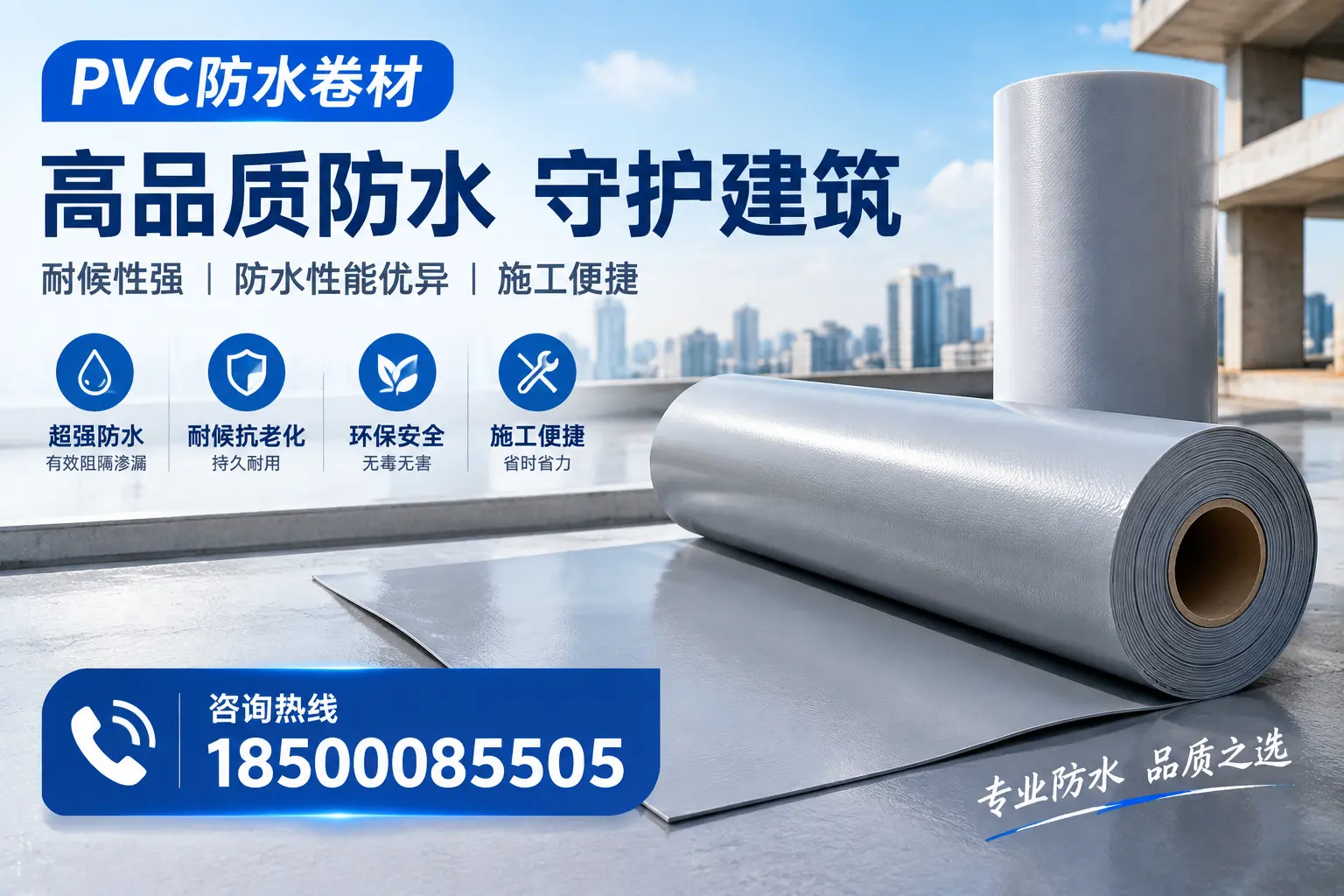 PVC防水卷材的防水效果评测，适合郴州的科学依据